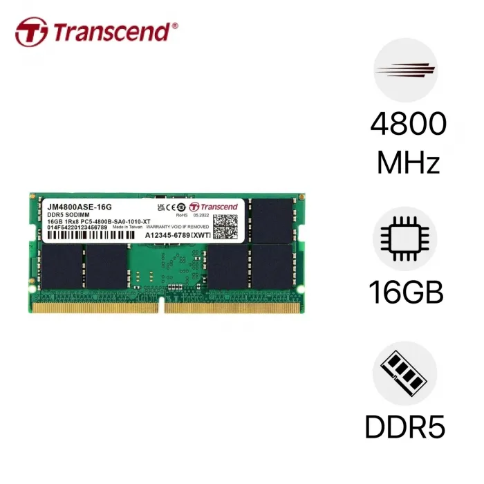 RAM Laptop Transcend DDR5 4800MHz 16GB